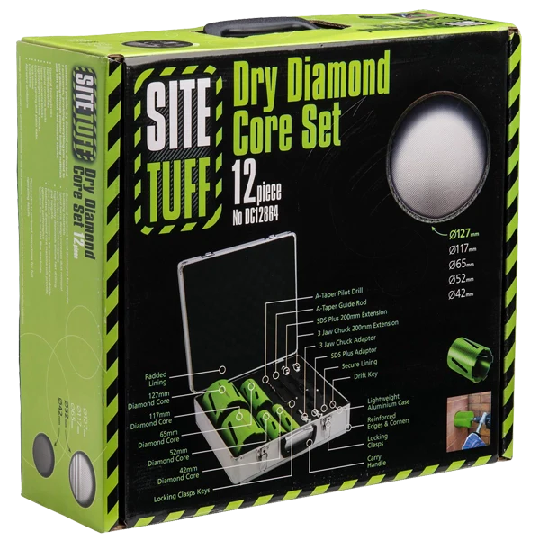 Site Tuff ST-DC-12 Piece Dry Diamond Core Set