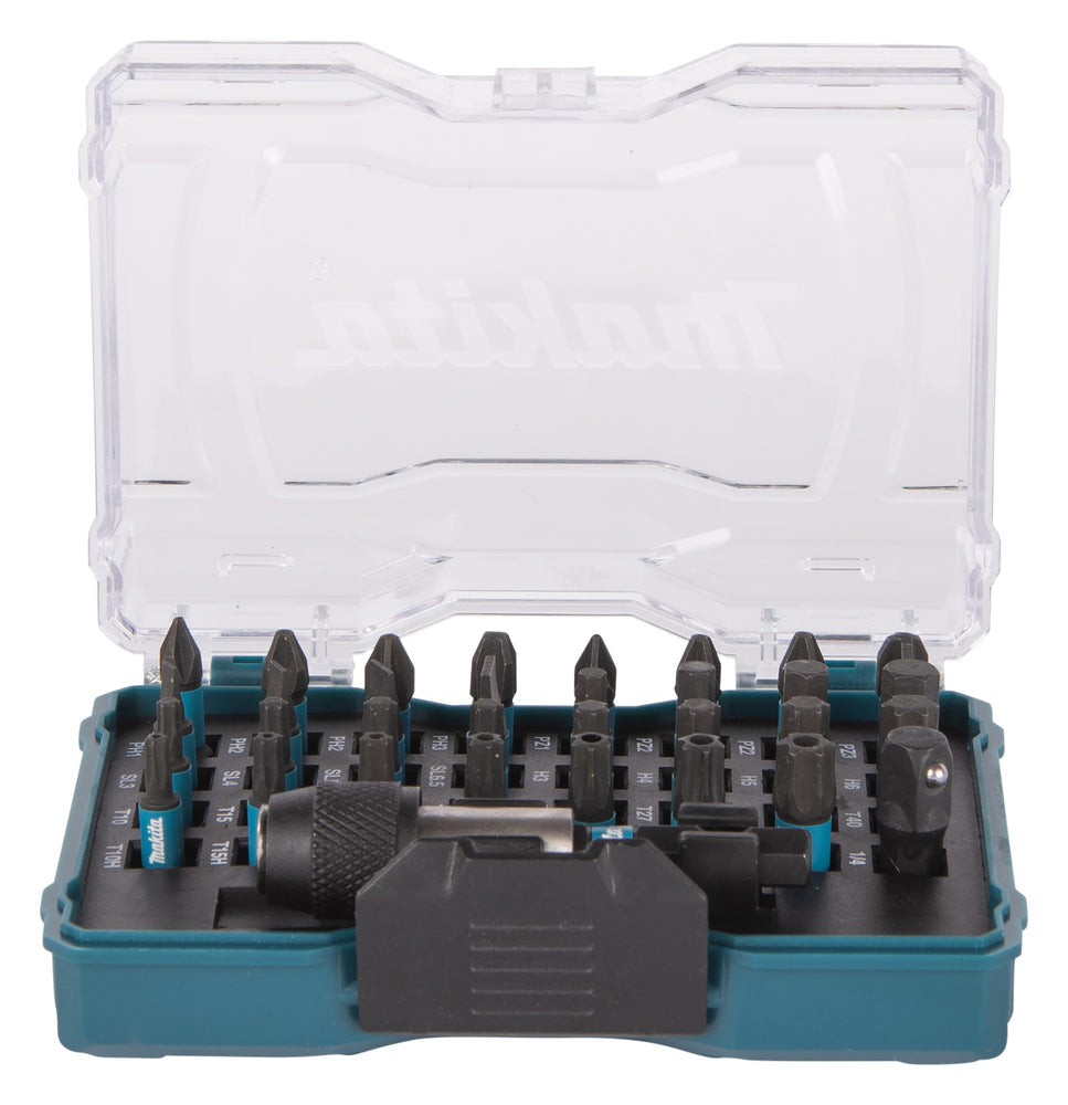 Makita Impact Driver Impact Screwdriver Bit Set + Holder - 33 Piece