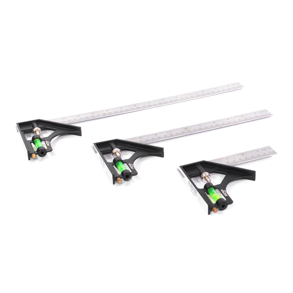 Vaunt 3 Piece Combination Square Set Rust Resistant Stainless Steel