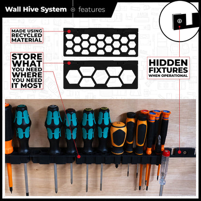 StealthMounts Wall Hive System Screwdriver Rack (4 Pack)