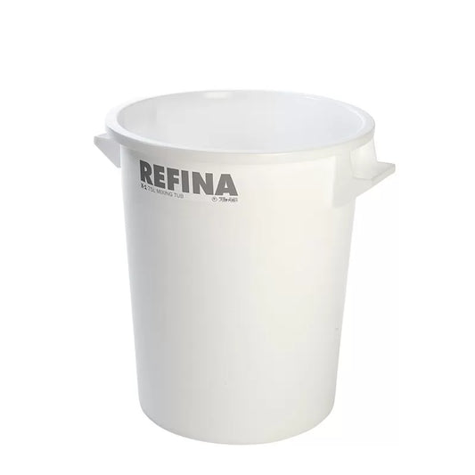 Refina X-1 White Heavy Duty Food Grade Plaster Mixing Bucket Tub 75Ltr